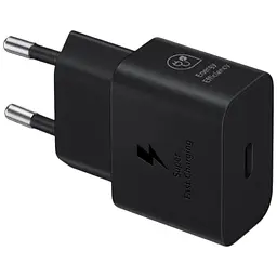 Зарядний пристрій Samsung 25W PD Power Adapter Black (w/o cable) (EP-T2510NBE)