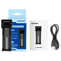 Зарядний пристрій для акумуляторів Liitokala 1 Slot, LED disp, USB, Li-ion/3.7V/3.8V, Li-Fe/3.2V, Ni-MH/1.2V (Lii-100C) - мініатюра 4