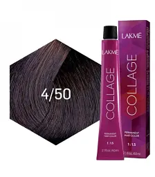 Перманентна фарба для волосся Lakme Collage Creme Hair Color відтінок 4/50 (махагоново світло-коричневий) 60 мл - мініатюра 2