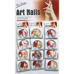 Накладні нігті з клеєм Art Nails, набір 12 шт. , 001