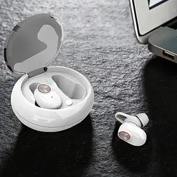 Бездротові навушники SUNROZ V5 TWS Bluetooth 5.0 Білий (SUN3193) - мініатюра 4