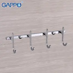 Вішалка Gappo G201-4 на 4 гачки 235 мм, хром, Хром - мініатюра 3