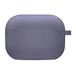 Силіконовий футляр з мікрофіброю для навушників Airpods Pro 3 Сірий / Lavender Gray
