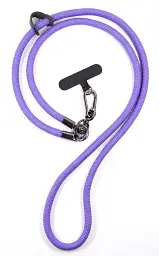 Чохол до мобільного телефона Dengos Case + Cross-body Strap Samsung Galaxy A37 Clear+Purple (DG-KM-CCRB-06) - мініатюра 3