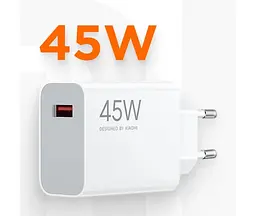 Мережевий зарядний пристрій Xiaomi BHR07SLEU Original 45Вт Turbo Charging Блок живлення USB-A - мініатюра 2