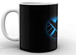 Кружка GeekLand білі Агенти Щ.И.Т Agents of S.H.I.E.L.D. логотип на чорному тлі AS.02.020 - мініатюра 3