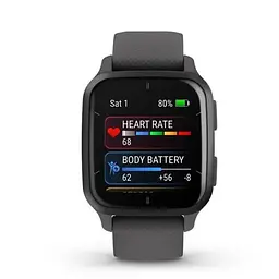 Смарт-годинник Garmin Venu Sq 2 Slate Aluminium Bezel with Shadow Grey Case and Silicone Band (010-02701-10) - мініатюра 2