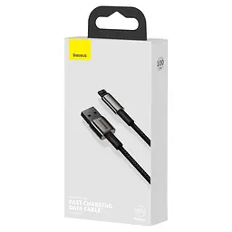 Дата кабель Baseus Tungsten Gold USB to Lightning Cable 2.4A (1m) (CALWJ-0) Black - мініатюра 6