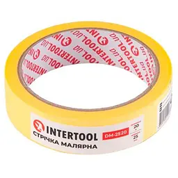 Стрічка малярська Intertool 25 мм х 20 м жовта (в упаковці 9 шт.)