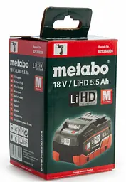 Акумулятор LIHD 18В 5.5А·год 0.98кг Metabo hoz0014372 - мініатюра 5