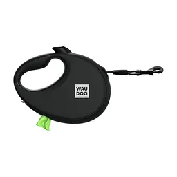 Повідець для собак WAUDOG R-leash з контейнером для пакетів L до 40 кг 5 м чорний (26291) - мініатюра 2