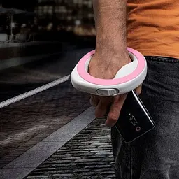 Повідець для собак WAUDOG R-leash світловідбиваюча стрічка XS-M до 40 кг 2.9 м рожевий (81277) - мініатюра 8