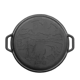 Казан чавунний азіатський Brizoll з кришкою-сковородою, 12 л (KA12-2) - мініатюра 4