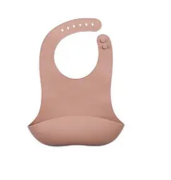 Силіконовий нагрудник слюнявчик 31х22 см, без бісфенолу А, Caramel