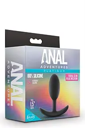 Анальна пробка Anal Adventures Platinum 10.1 см (чорний) - мініатюра 8