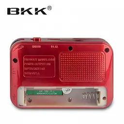 Радіоприймач з FM USB MicroSD BKK S99 радіо на акумуляторі 18650 Червоний - мініатюра 3