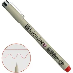 Лінер Pigma Micron (0.3) 0.35 мм Червоний Sakura