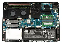 Топкейс ноутбука / верхня панель і клавіатура для ноутбука Acer Nitro 7 AN715-51 з GPU GTX 1050, 1650, 1660Ti (6B.Q5HN2.009) Оригінал від Acer, Верхня панель клавіатури - мініатюра 4
