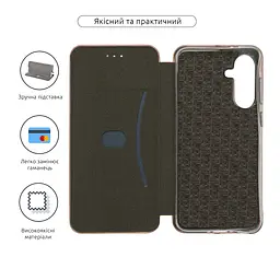 Чехол-книжка для Samsung Galaxy A36 5G, G-Case, розовый, кожаный чехол-книга из экокожи (PU) и TPU, с магнитом, с подставкой и вместительным кардхолдером, противоударный, защита всего корпуса, ArmorStandart (ARM83057) - мініатюра 3