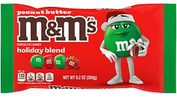 Драже M&M's Peanut Butter Milk Chocolate Red & Green Christmas Candy 260 г