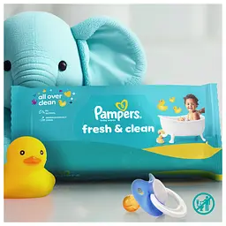 Дитячі вологі серветки Pampers Fresh Clean 320 шт. - мініатюра 3