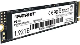 Накопичувач SSD 1.92TB Patriot P310 M.2 2280 PCIe NVMe 3.0 x4 TLC (P310P192TM28) - мініатюра 2
