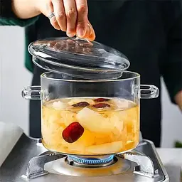 Каструля скляна жароміцна Yiwu HP2000 3,5 л - мініатюра 2