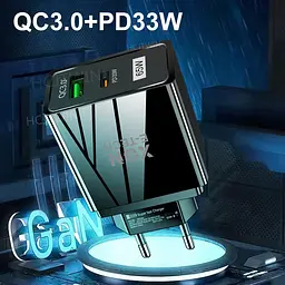 Зарядний пристрій XON PowerCharge 65W (PD33) USB Type-C (PCWA065033A1С1W 6044) Білий - мініатюра 3