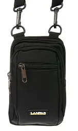 Сумка чоловіча Lanpad тканинна Чорний (LAN6195 black) - мініатюра 5