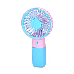 Портативний ручний вентилятор Bambi MK 5609Blue з підставкою, 15,5 см, USB