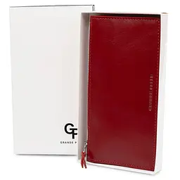 Жіноче шкіряне портмоне Grande Pelle 11514 червоне - мініатюра 7