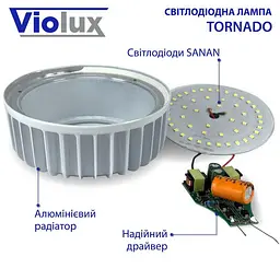 Лампа світлодіодна TORNADO 30W E27 6500K Violux ( 910062 ) - мініатюра 3