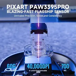 Ігрова бездротова мишка Attack Shark X8 Pro / Три режими підключення / 8К / Сенсор PAW3395 Pro / White - мініатюра 6