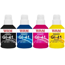 Чорнило WWM Canon GI-41 для G2420/3420 4х190г BP/C/M/Y SET, Pigm/Water (G41SET4) - мініатюра 1