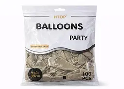 Надувні кульки набір 100 шт. HTOP Balloons Party 12 дюймів товари для свята дня народження Сірий - мініатюра 2