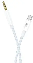 Кабель XO NB-R211B Type-C to 3.5mm audio cable Білий/синій