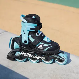 Ролики Rollerblade Microblade 28-32 Чорний-Бірюзовий - мініатюра 6