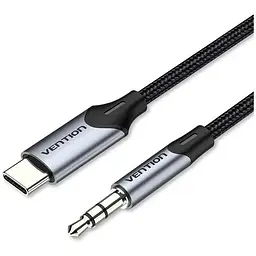 Кабель мультимедійний USB-C to 3.5mm M 1.0m gray Vention (BGKHF)