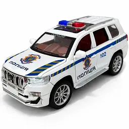 Колекційна металева модель автомобіля АвтоЕксперт Toyota Land Cruiser Prado Поліція з інерцією, світлом та звуком 1:24 - мініатюра 2