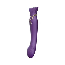 Смартвібратор Zalo - Queen Twilight Purple, пульсівна перлина, кристал Swarovski