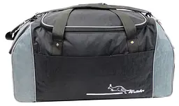 Спортивна сумка Wallaby 447-7 59 л Чорна з сірим