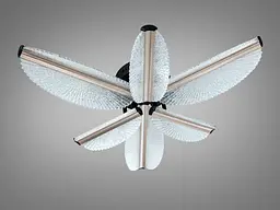 Стельова LED люстра Diasha 2407/3+3CG хром 65 W з пультом диммер 67 см 11-17 м2 - мініатюра 4