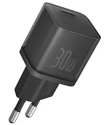 Мережевий зарядний пристрій Baseus GaN5S Fast Charger 1C PD3.0 30W Type-C 3A Чорний (P10162504113-00)