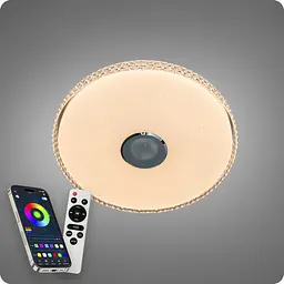 Люстра світлодіодна 517 Dlight RGB з пультом і колонкою 80Вт Білий (02163) - мініатюра 6