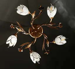 Люстра Splendid Ray L90529D/5, 5 ламп, E14, 55 см, бронзова, стиль для спальні та вітальні - мініатюра 2
