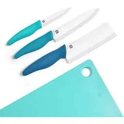 Комплект 3 ножі та дошка Huo Hou Ceramic Knife Cutting Board Set  - мініатюра 2