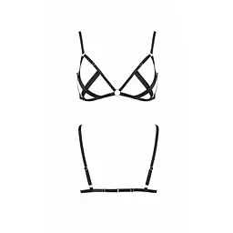 Відкритий бюстгальтер-стрепи NICKY BRA black - Passion Exclusive L/XL - мініатюра 5