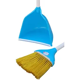 Совок для прибирання Zambak Plastik та щітка з довгими ручками блакитний (ZP-128b) - мініатюра 5