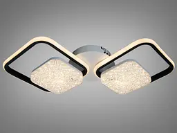 LED люстра 11 квадратів білий чорний 65Вт пульт - мініатюра 2