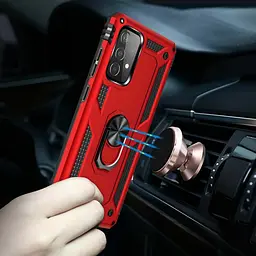 Ударостійкий чохол Serge Ring for Magnet для Samsung Galaxy A72 4G / A72 5G Червоний - мініатюра 3